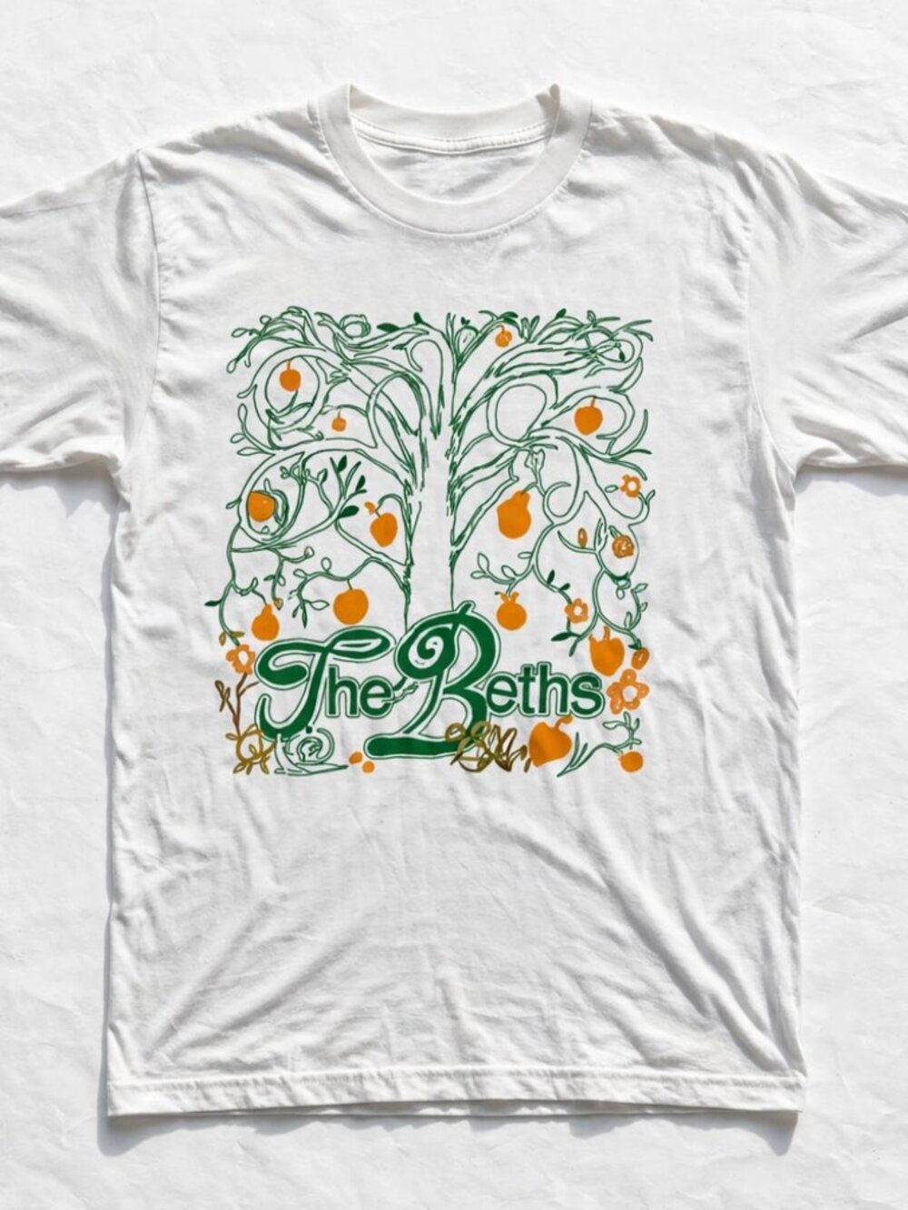 The Beths Orange Tree White Graphic T-Shirt S-4XL [Custom Reprint]